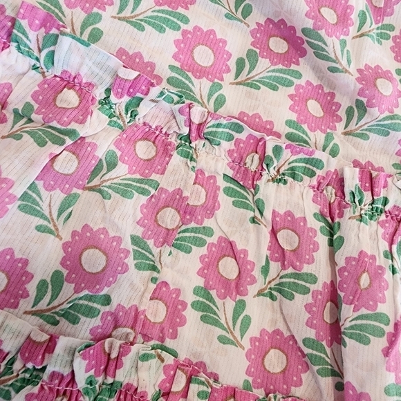Mini Boden White Pink Floral Summer Dress Toddler Girl's Size 2y-3y Sleeveless - Picture 6 of 12